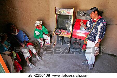 Stock Photo - Change of authorities in the Wixarica Community. San SebastiBn TeponahuaxtlBn, Jalisco. Mexico.. Fotosearch