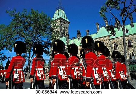 Picture - Change of the Guard, Parliament Hill, Ottawa, Ontario, Canada. Fotosearch