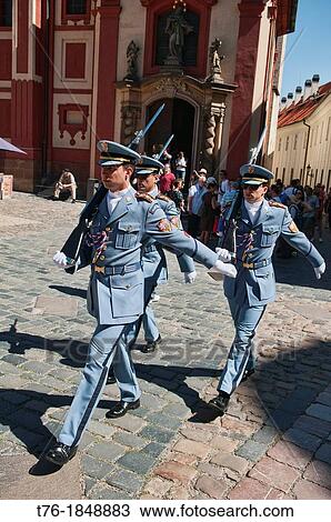 changing of the guard at Prague Castle in Prague, Czech Republic View Large Photo Image Stock Image - changing of the guard at Prague Castle in Prague, Czech Republic. Fotosearch