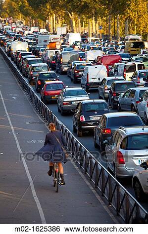 Chaotic traffic in the downtown streets of the city of Paris, France, Europe View Large Photo Image Stock Photograph - Chaotic traffic in the downtown streets of the city of Paris, France, Europe. Fotosearch