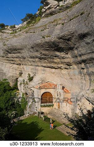 Chapel of San Bernabe, in Ojo Guarea Natural Monument, Merindad de Sotoscueva Las Merindades Burgos province, Castilla y Le? n Spain View Large Photo Image Stock Image - Chapel of San Bernabe, in Ojo Guarea Natural Monument, Merindad de Sotoscueva Las Merindades Burgos province, Castilla y Le? n Spain. Fotosearch