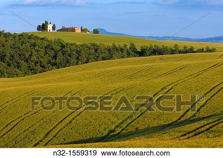 Chapel of the Madonna di Vitaleta, Val d? Orcia UNESCO World Heritage Site, Pienza, Siena Province, Tuscany, Italy View Large Photo Image Stock Photo - Chapel of the Madonna di Vitaleta, Val d? Orcia UNESCO World Heritage Site, Pienza, Siena Province, Tuscany, Italy. Fotosearch