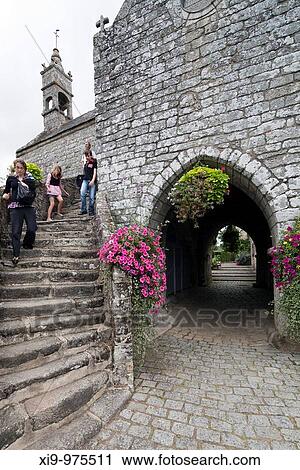 Stock Image - Chapel of The True Cross, town of La Vraie Croix, departament of Morbihan, region of Brittany, France. Fotosearch