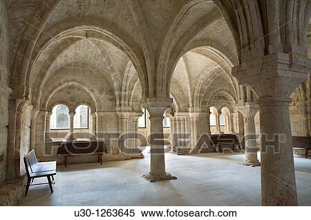 Chapterhouse or meeting room of cistercian monastery of Santa Mar? a de la Santa Espina, built between XII Century and XVI Century, in Castromonte, Valladolid province View Large Photo Image Stock Photography - Chapterhouse or meeting room of cistercian monastery of Santa Mar? a de la Santa Espina, built between XII Century and XVI Century, in Castromonte, Valladolid province. Fotosearch