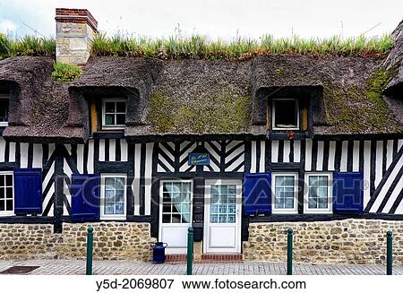 Characteristic, traditional architecture in Normandy, France. View Large Photo Image Stock Photo - Characteristic, traditional architecture in Normandy, France.. Fotosearch