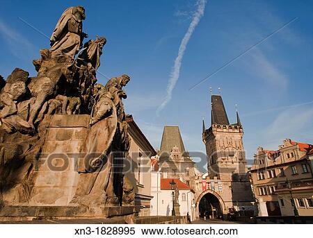 Charles Bridge, MalB Strana Tower, looking towards the MalB Strana district, Prague, Bohemia, Czech Republic, Czech Republic, Europe. View Large Photo Image Stock Photography - Charles Bridge, MalB Strana Tower, looking towards the MalB Strana district, Prague, Bohemia, Czech Republic, Czech Republic, Europe.. Fotosearch