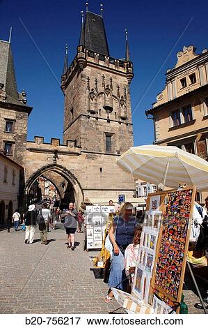 Charles Bridge, Prague, Czech Republic View Large Photo Image Stock Photo - Charles Bridge, Prague, Czech Republic. Fotosearch
