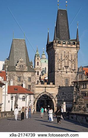Charles Bridge; Prague; Czech Republic; Europe. View Large Photo Image Stock Photo - Charles Bridge; Prague; Czech Republic; Europe.. Fotosearch