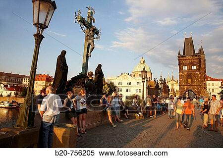 Charles Bridge, Prague, Czech Republic View Large Photo Image Stock Photography - Charles Bridge, Prague, Czech Republic. Fotosearch
