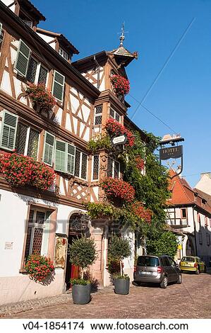 Charming traditional houses in Turckheim, Alsace, France View Large Photo Image Picture - Charming traditional houses in Turckheim, Alsace, France. Fotosearch