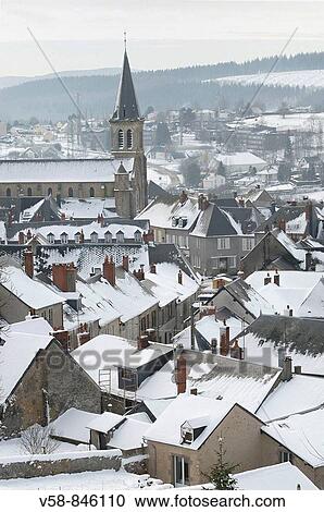 Chateau-Chinon in winter, Parc Naturel Regional du Morvan, Nievre, France View Large Photo Image Stock Image - Chateau-Chinon in winter, Parc Naturel Regional du Morvan, Nievre, France. Fotosearch