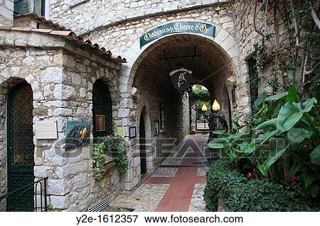 Chateau de la Chevre d? Or, hotel, Eze, village, Alpes Maritimes, Provence, Cote d? Azur, French Riviera, France, Europe View Large Photo Image Stock Photo - Chateau de la Chevre d? Or, hotel, Eze, village, Alpes Maritimes, Provence, Cote d? Azur, French Riviera, France, Europe. Fotosearch