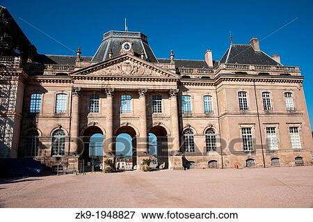 Chateau de Luneville France, courtyard. View Large Photo Image Stock Photo - Chateau de Luneville France, courtyard.. Fotosearch