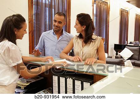 Check-in, reception at hotel and spa, Hotel Balneario de Acua, Pontevedra, Galicia, Spain View Large Photo Image Picture - Check-in, reception at hotel and spa, Hotel Balneario de Acua, Pontevedra, Galicia, Spain. Fotosearch