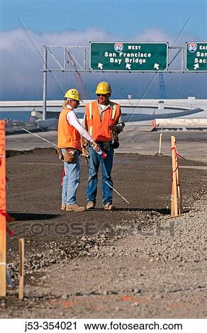 Checking finish grade for freeway. I-880 Cypress project. Oakland, California. USA. View Large Photo Image Stock Image - Checking finish grade for freeway. I-880 Cypress project. Oakland, California. USA.. Fotosearch