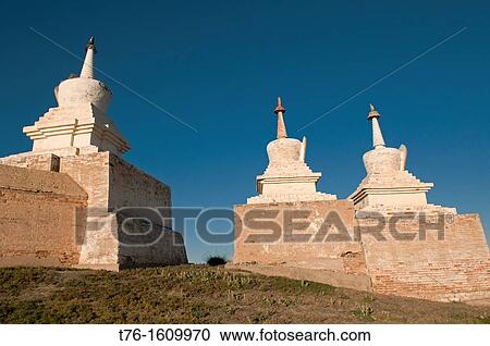 chedis at Kharakorim Monastery in Central Mongolia View Large Photo Image Stock Image - chedis at Kharakorim Monastery in Central Mongolia. Fotosearch