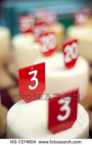 Picture - cheese contest in Ordizia extraordinary market, guipuzcoa, euskadi. Fotosearch