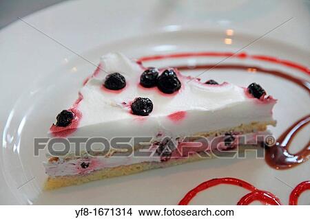 Picture - Cheese tart on plate. Fotosearch