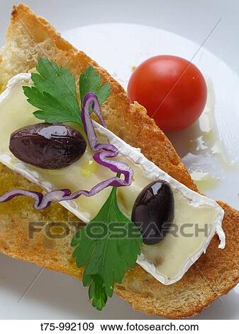 cheese toast with tomato and parsleyy View Large Photo Image Stock Photo - cheese toast with tomato and parsleyy. Fotosearch