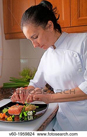 Chef in Kitchen View Large Photo Image Picture - Chef in Kitchen. Fotosearch