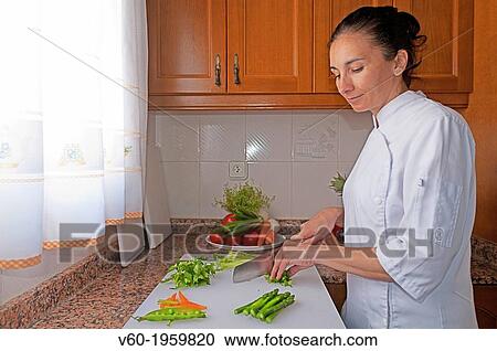 Chef in Kitchen View Large Photo Image Stock Image - Chef in Kitchen. Fotosearch