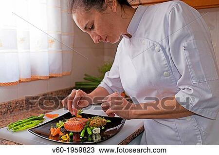 Chef in Kitchen View Large Photo Image Stock Image - Chef in Kitchen. Fotosearch