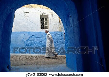 Stock Image - Chefchaouen, Rif region. Morocco. North Africa.. Fotosearch