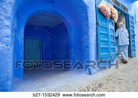 Chefchaouen, Rif region Morocco North Africa View Large Photo Image Stock Photo - Chefchaouen, Rif region Morocco North Africa. Fotosearch