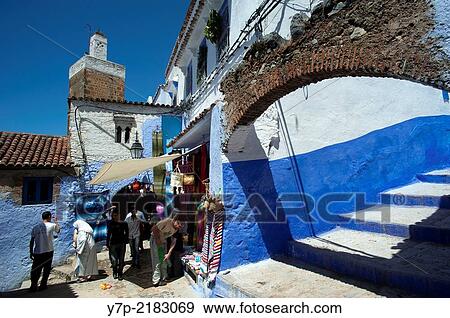 Chefchaouen, Rif region. Morocco. North Africa. View Large Photo Image Stock Photo - Chefchaouen, Rif region. Morocco. North Africa.. Fotosearch