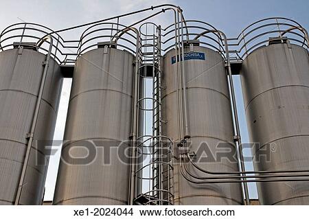 Picture - chemical industrial facility, Baix Llobregat, Catalonia, Spain. Fotosearch
