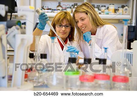 Stock Photo - Chemistry laboratory, Water tests. AZTI-Tecnalia. Technological Centre specialised in Marine and Food Research. Pasaia, Gipuzkoa, Euskadi. Spain.. Fotosearch