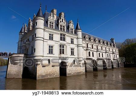 Stock Image - Chenonceaux castle, Indre et Loira, Centre, France.. Fotosearch