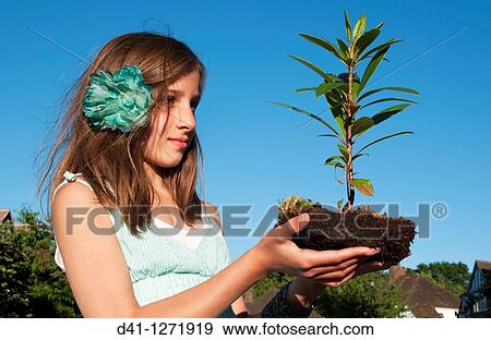 Child holding plant View Large Photo Image Stock Photo - Child holding plant. Fotosearch
