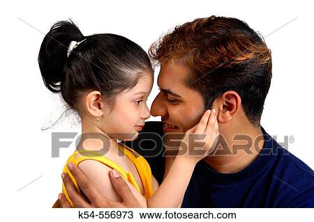 Stock Image - Child in a happy mood with father.. Fotosearch
