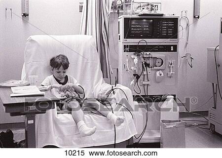 Stock Photography - Child on dialysis. Fotosearch