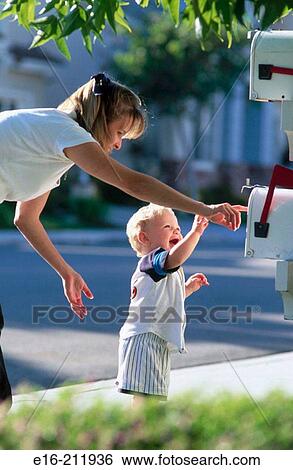 Child sending mail View Large Photo Image Stock Photograph - Child sending mail. Fotosearch