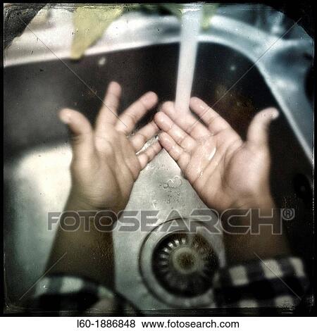Child washing hands View Large Photo Image Stock Photo - Child washing hands. Fotosearch
