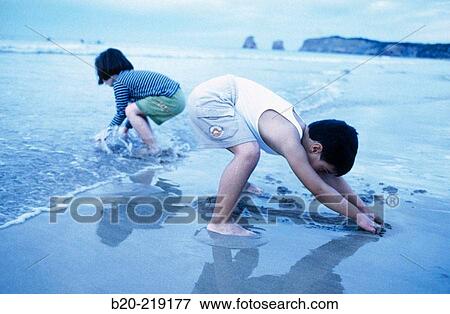 Stock Photo - Children (5 yrs). Hendaye. France. Fotosearch