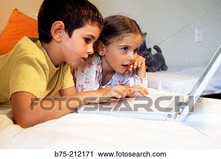 Children and laptop computer View Large Photo Image Stock Image - Children and laptop computer. Fotosearch