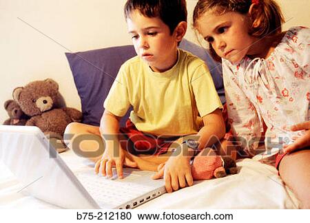 Children and laptop computer View Large Photo Image Stock Image - Children and laptop computer. Fotosearch