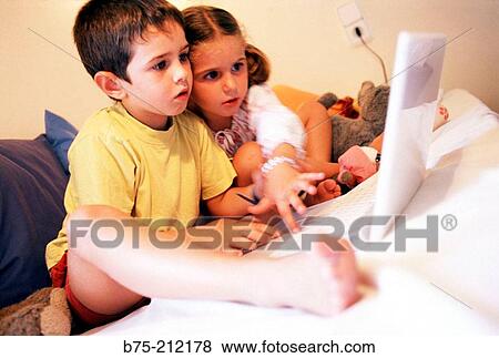 Children and laptop computer View Large Photo Image Stock Photo - Children and laptop computer. Fotosearch