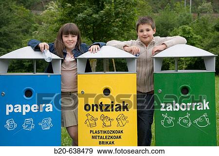 Children and recycling containers. Legazpi, Guipuzcoa, Euskadi, Spain View Large Photo Image Stock Photo - Children and recycling containers. Legazpi, Guipuzcoa, Euskadi, Spain. Fotosearch