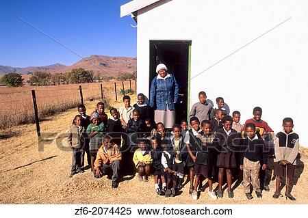 Children at The Famous Pink Church School at Kolstad in South Africa. View Large Photo Image Stock Photography - Children at The Famous Pink Church School at Kolstad in South Africa.. Fotosearch