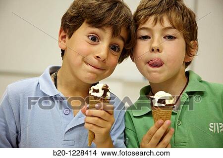 Children eating ice-cream cones, tasting session in sensory lab, AZTI-Tecnalia Marine and Food Research Center, Derio, Bizkaia, Euskadi, Spain View Large Photo Image Picture - Children eating ice-cream cones, tasting session in sensory lab, AZTI-Tecnalia Marine and Food Research Center, Derio, Bizkaia, Euskadi, Spain. Fotosearch