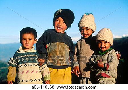 Children. Himalaya. Nepal. View Large Photo Image Stock Photo - Children. Himalaya. Nepal.. Fotosearch