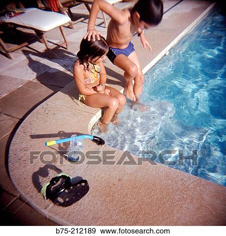 Children in swimming pool View Large Photo Image Stock Photo - Children in swimming pool. Fotosearch