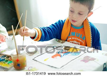 Children painting watercolor, Valencia, Spain View Large Photo Image Stock Photo - Children painting watercolor, Valencia, Spain. Fotosearch