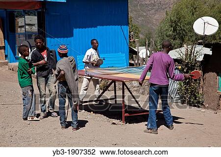 Children Playing Table Tennis In The Street, Lalibela, Ethiopia View Large Photo Image Stock Image - Children Playing Table Tennis In The Street, Lalibela, Ethiopia. Fotosearch