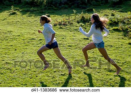 children running wales View Large Photo Image Stock Photograph - children running wales. Fotosearch