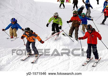 Children Skiing - Insbruck - Austrian Tyrol View Large Photo Image Stock Photograph - Children Skiing - Insbruck - Austrian Tyrol. Fotosearch